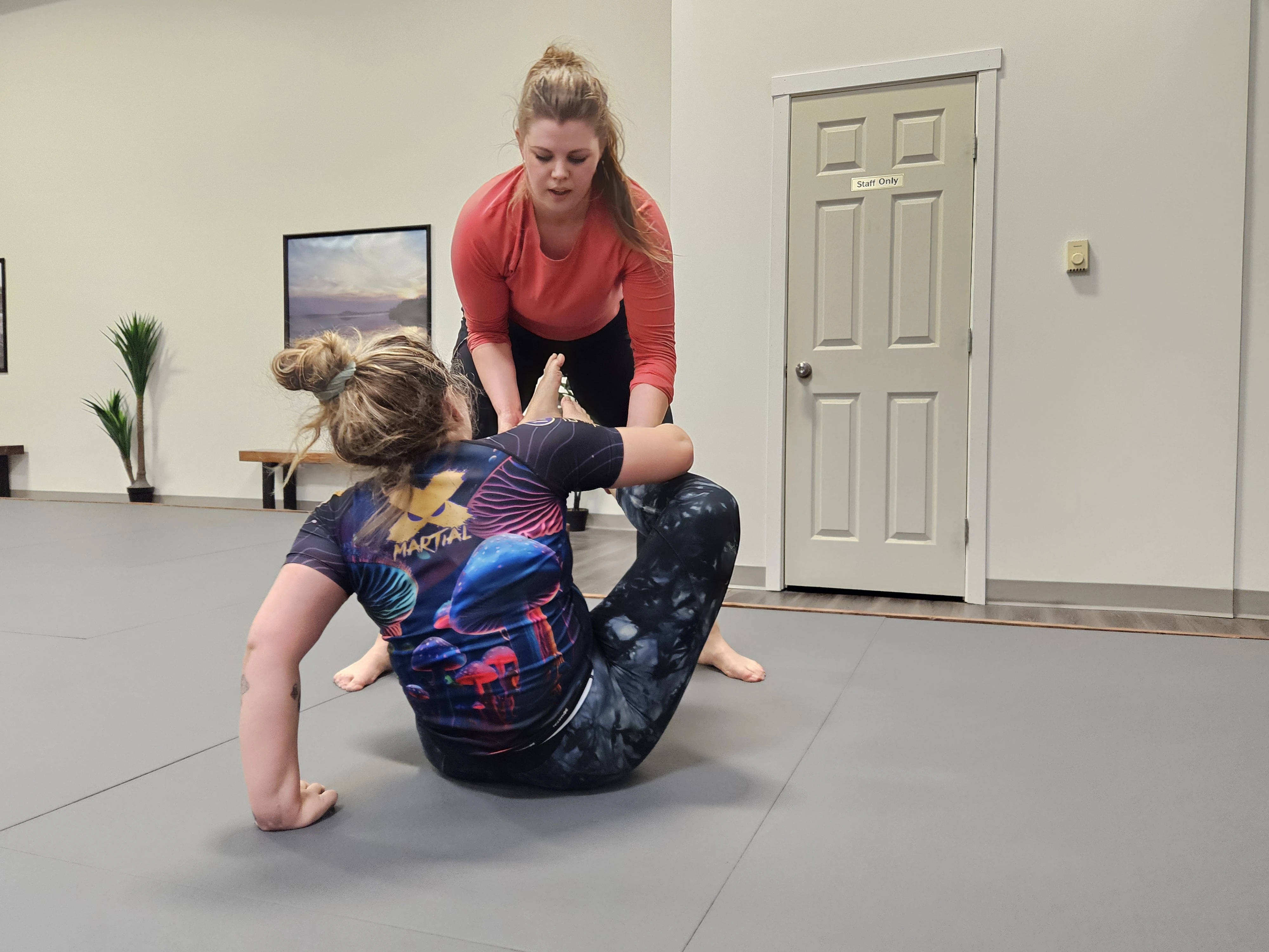 Women training Jiu-Jitsu together at Expedition BJJ, Regina, SK